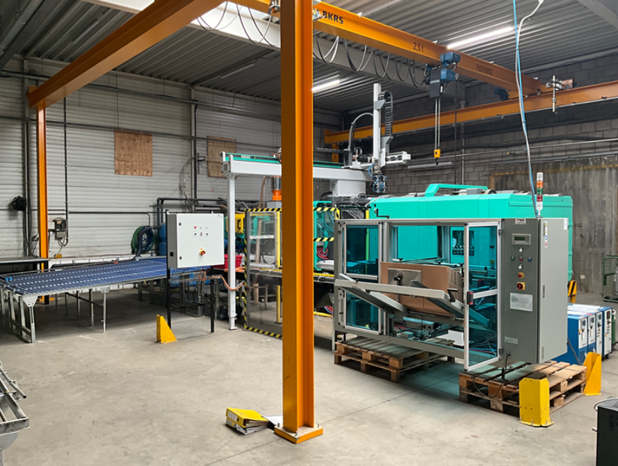 Machines within a factory. 